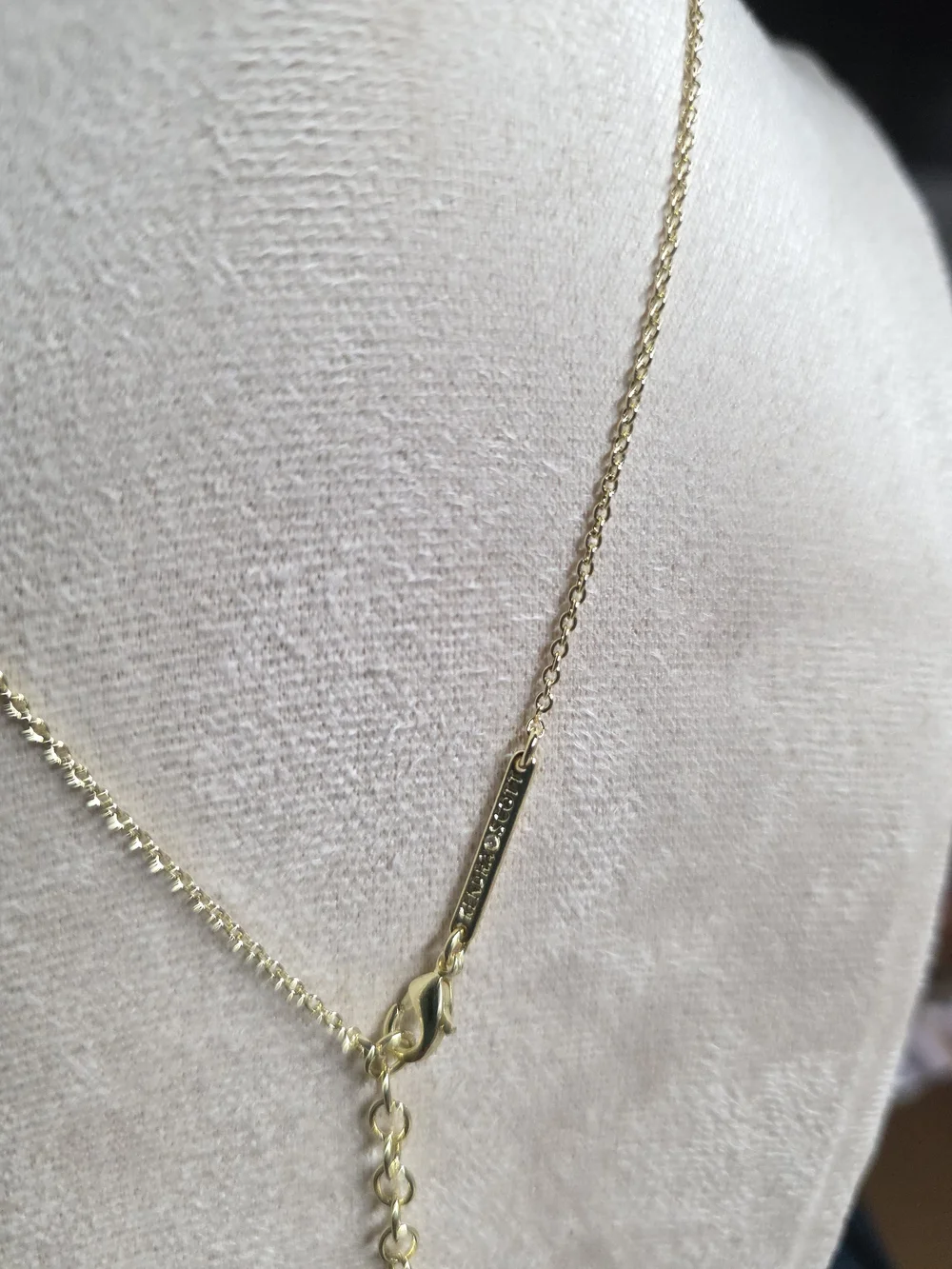 NWT Kendra Scott Gold Necklace with Pink Heart Pendant